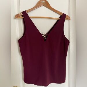 Dynamite Burgundy Sleeveless Top